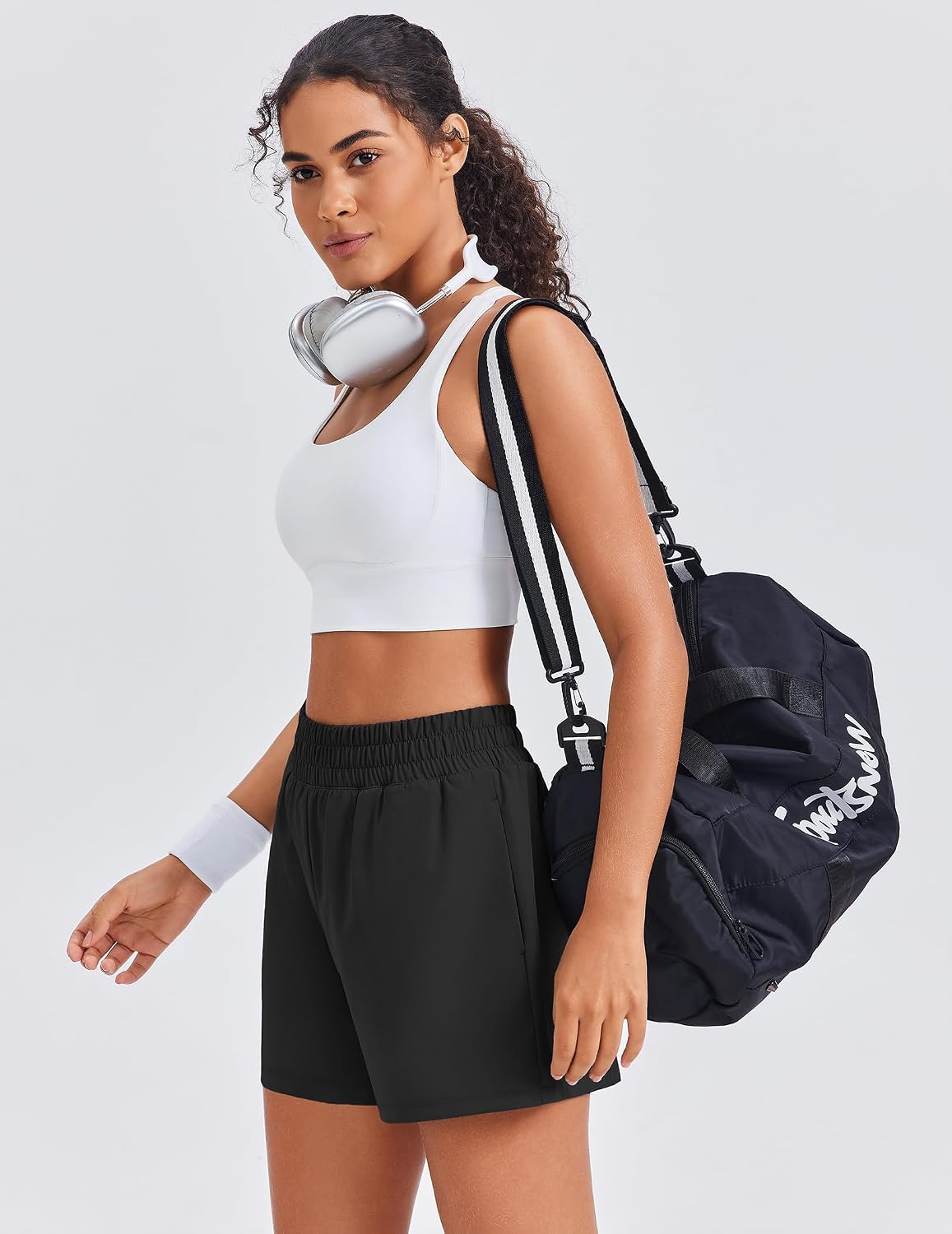 Elevate Your Workout with Women's 2-in-1 High Waisted Running Shorts - Quick Dry, 3" Athletic Shorts Featuring 4 Convenient Pockets