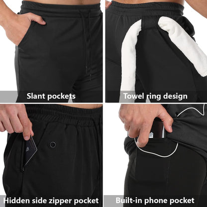 Men'S 2 in 1 Workout Running Shorts 7 Inch Lightweight Athletic Gym Shorts with Compression Liner