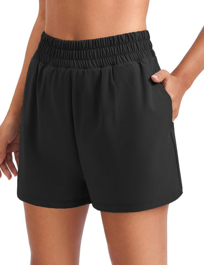 Elevate Your Workout with Women's 2-in-1 High Waisted Running Shorts - Quick Dry, 3" Athletic Shorts Featuring 4 Convenient Pockets