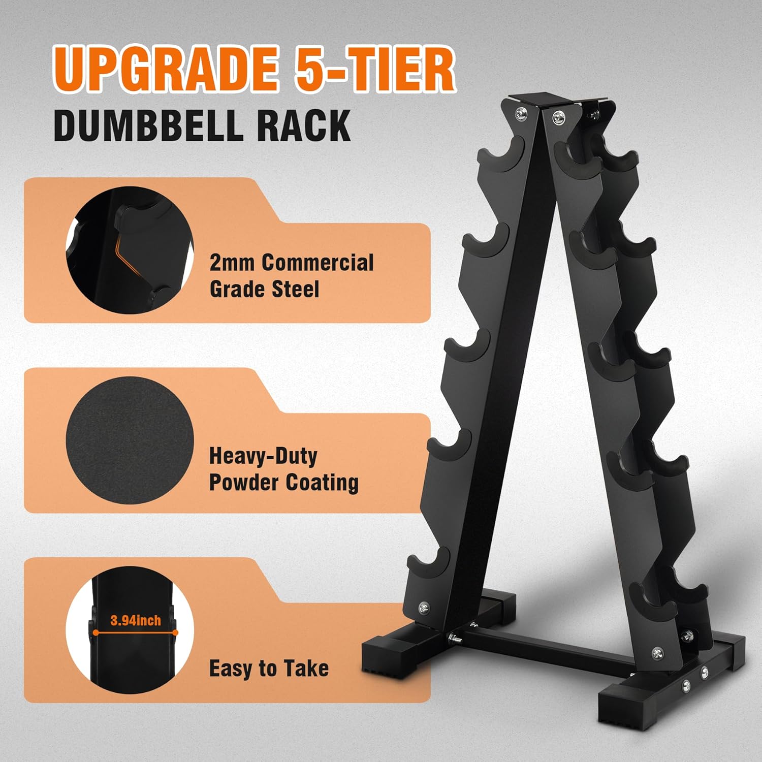 Rubber Coated Hex Dumbbell Set with Storage Rack, 150 LBS Hand Weight Set with Anti-Slip Grip for Home Gym